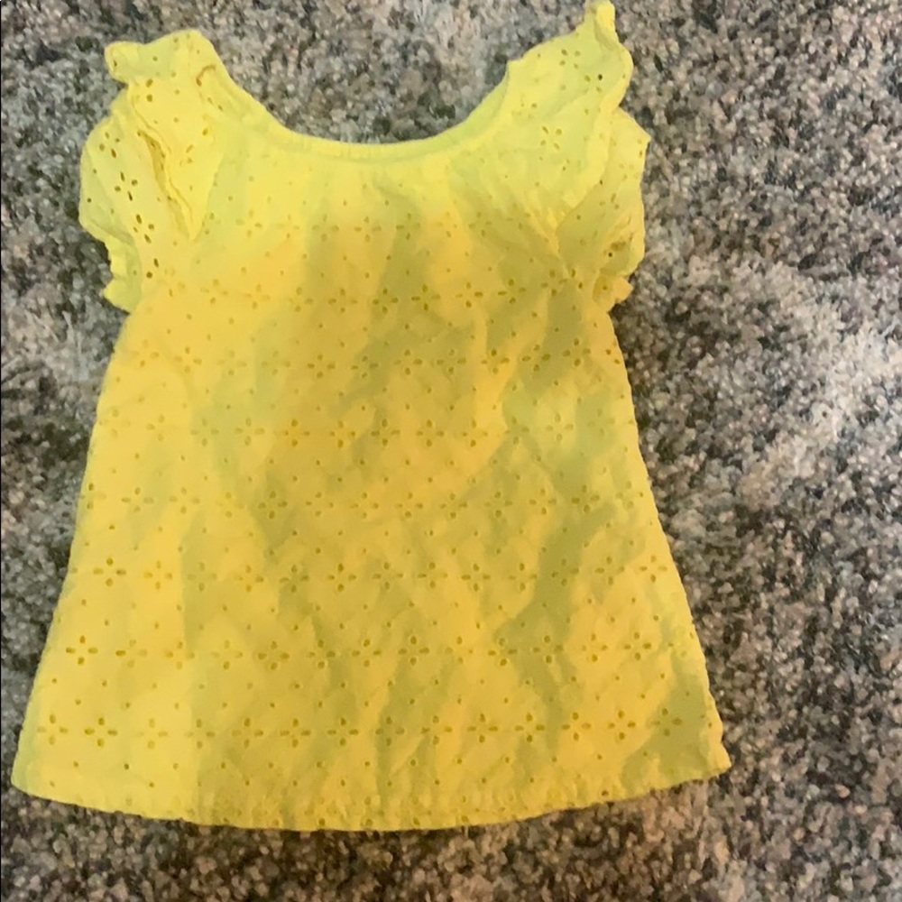 Yellow eyelet top 3T worn twice
